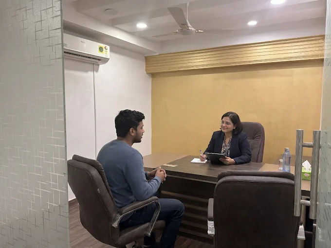 A counselling session at the Mantraminds clinic in Greater Kailash II